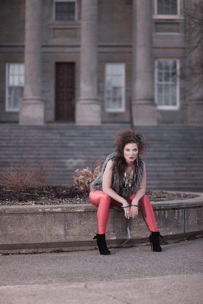 Female model photo shoot of robynwall in St. John's Newfoundland; Colonial Building