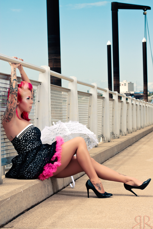 Female model photo shoot of Doll Vicious by RedrumCollaboration in Louisville, KY