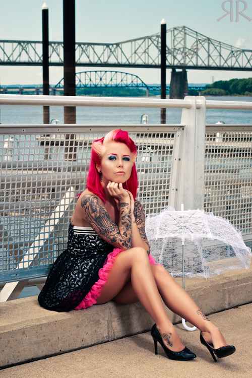 Female model photo shoot of Doll Vicious by RedrumCollaboration in Louisville, KY