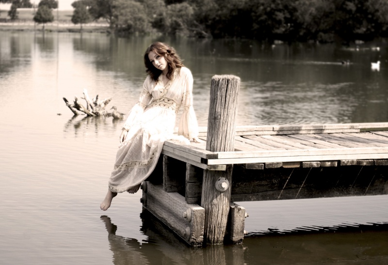 Female model photo shoot of Kalye in white rock lake