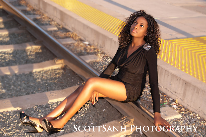 Female model photo shoot of Afro Beauty by ScottSanh Photography