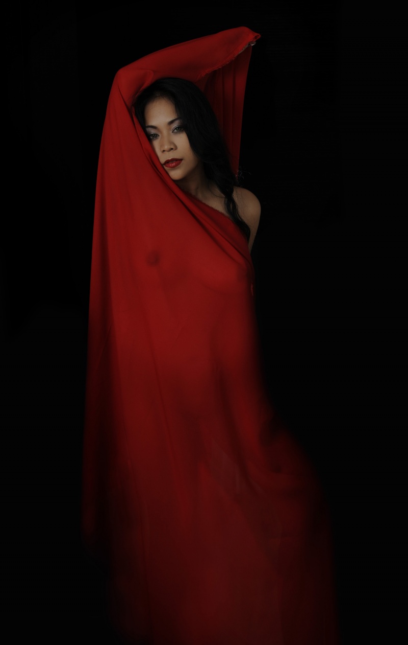 Female model photo shoot of dark dream by Mountain Beauties in Jakarta
