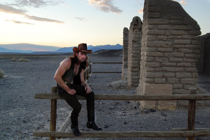 Male model photo shoot of Atelier Benson  and -Markhollan Swientek- in Furnace Creek Ranch, Death Valley, CA