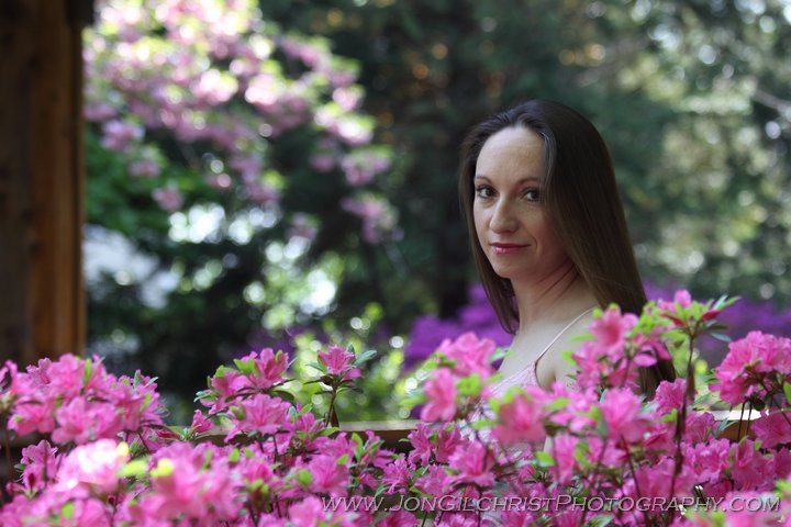 Female model photo shoot of M Sue by Jon Gilchrist in Japanese Gardens - Mishawaka, IN