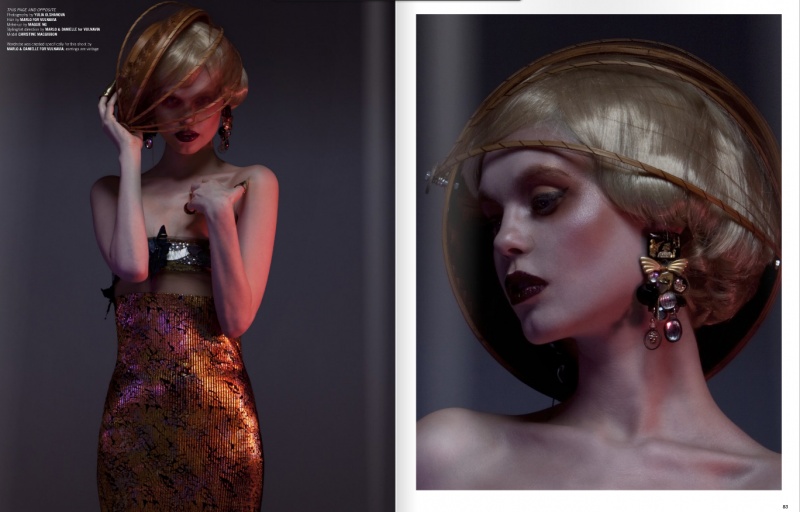 Female model photo shoot of Marlo For Vulnavia by Yulia Olshanova, makeup by maggieng