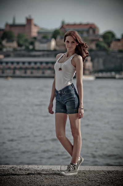 Female model photo shoot of Sanna in Stockholm