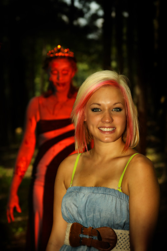 Male and Female model photo shoot of Ghoul Shoot, Desiree White and Morgann Rice