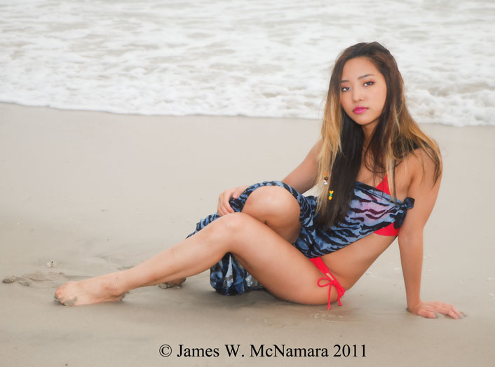 Male and Female model photo shoot of jwmcnamara and Teresa Ting in Long Beach, NY, makeup by colorme