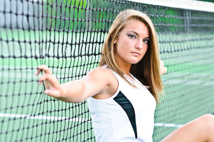 Female model photo shoot of Summer H Photography in tennis courts