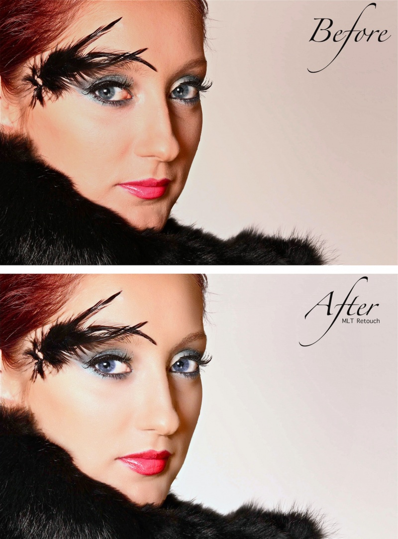 Female model photo shoot of MLT Retouch, makeup by Vjollca makeUp and Hair