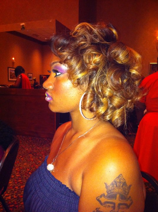Female model photo shoot of CrownedFierce by TNiccole in The Night of Elegance Hairshow pt.2