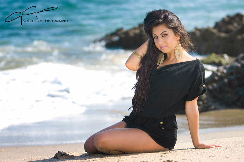 Female model photo shoot of Scorpion_ by G GUERRERO PHOTOGRAPHY in Leo Carillo State Beach