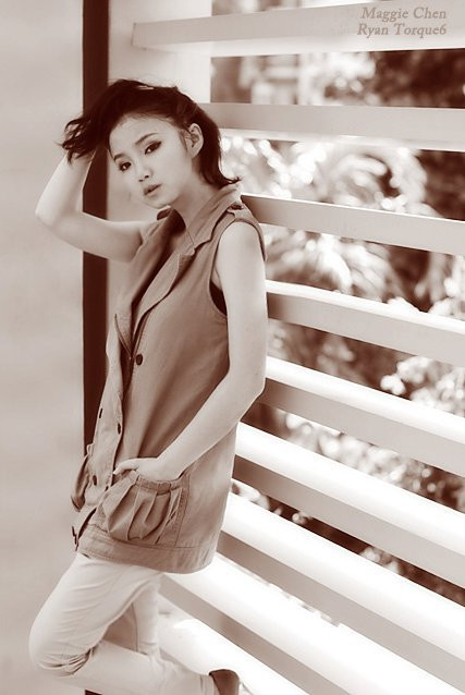 Female model photo shoot of Maggie J Chen  in Guangzhou