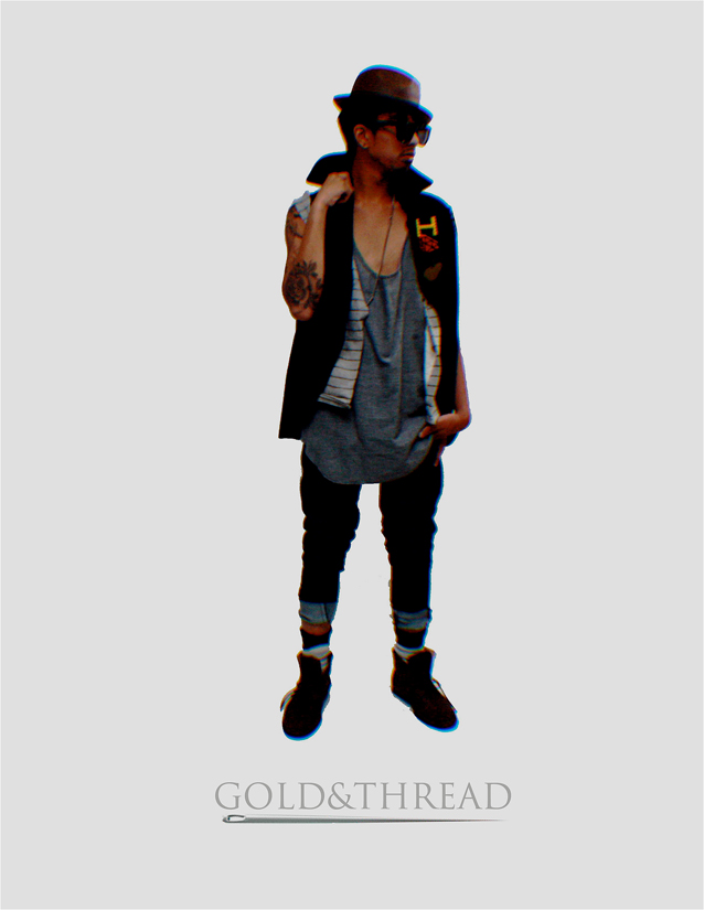 Male model photo shoot of GOLDNTHREAD