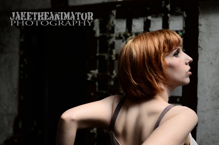 Male and Female model photo shoot of jaketheanimator and Diana Lynn Sinclair in Eastern State Penitentiary