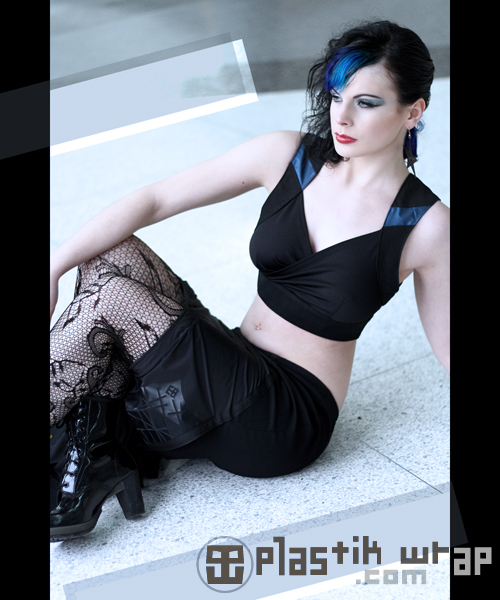 Female model photo shoot of Lady Vezina by Adriana Fulop, clothing designed by Plastik Wrap
