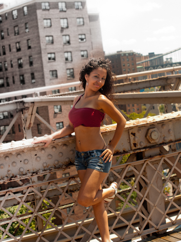 Male and Female model photo shoot of Iron Mountain Pictures and Gladys Irizarry in Brooklyn Bridge, NYC