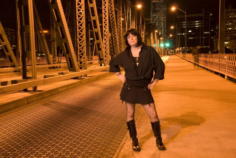 Female model photo shoot of Ravyn Lynn in downtown Pdx