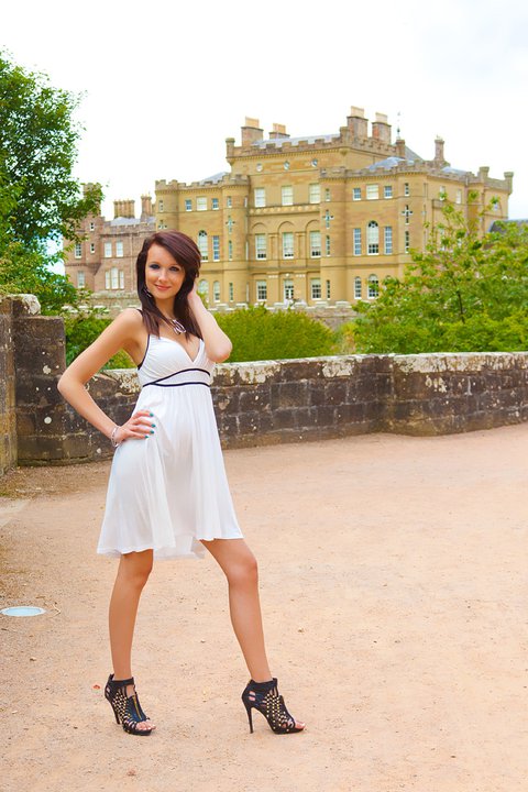 Female model photo shoot of Rebecca Goldie in Castle