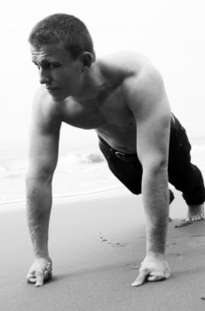 Male model photo shoot of Michael Hillebrand in San Francisco Beach
