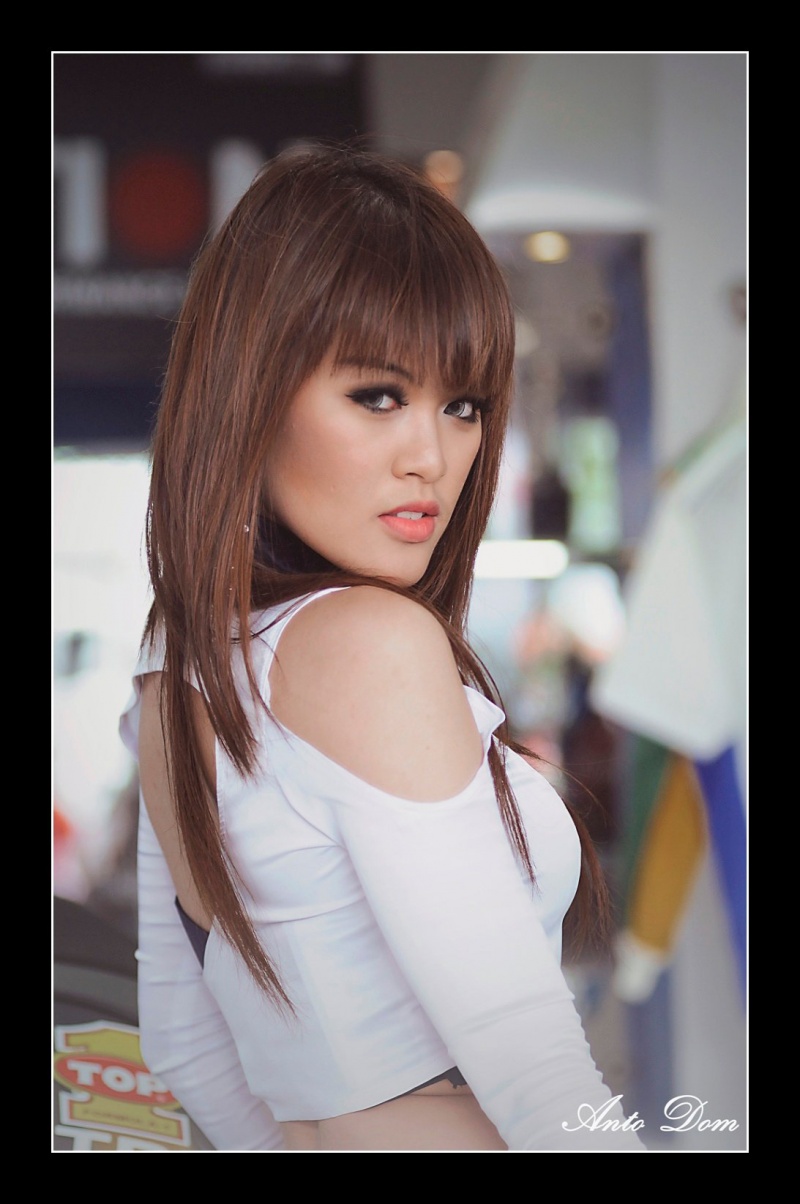 Female model photo shoot of Teena Hill Tursi in JI Expo Indonesia International Motor Show