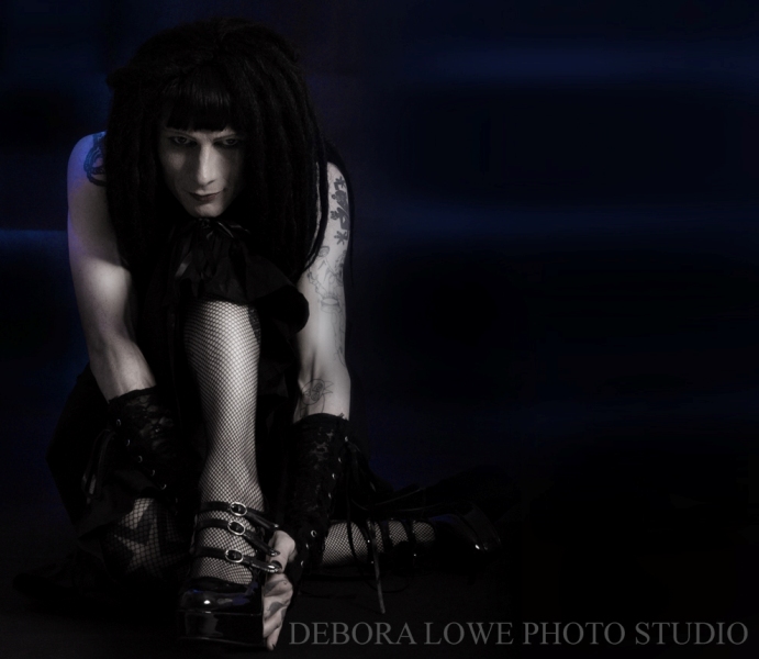 Female model photo shoot of DEBORA LOWE PIC in AT THE STUDIO 2011