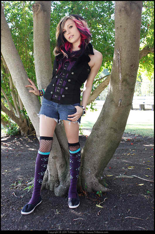 Female model photo shoot of SuicideKitten by Trillance in Central Park- Huntington Beach