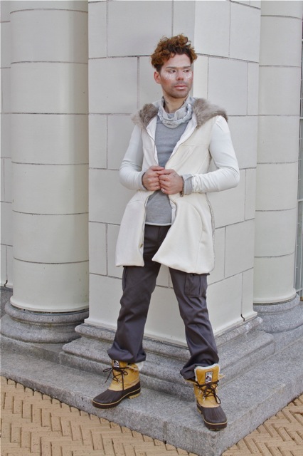 Male model photo shoot of Joshua Kingdom in Brooklyn Ny, clothing designed by  Ikaika by D Bones-Lark