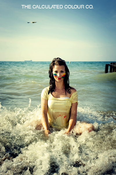 Female model photo shoot of calculated colour co. in canatara beach