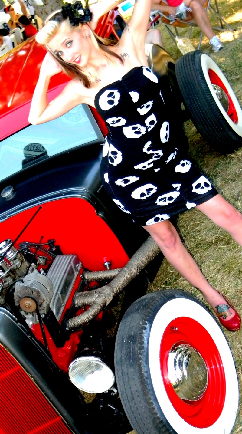 Female model photo shoot of Lindsay Crain in Midnight Mass Car Show
