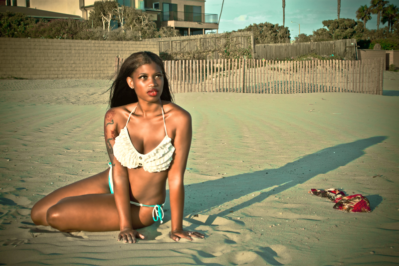 Female model photo shoot of Tallulah Love in Seal Beach, CA