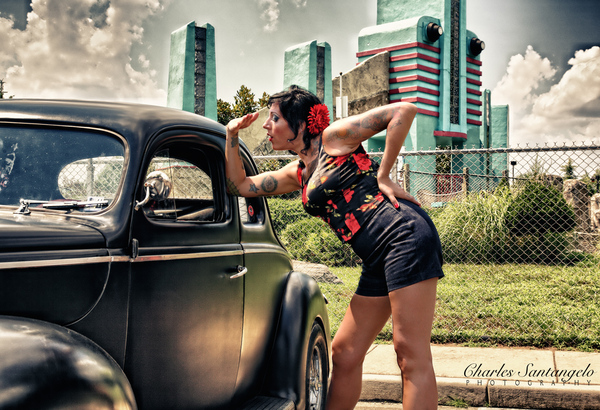 Female model photo shoot of Red Betty by Charles Santangelo