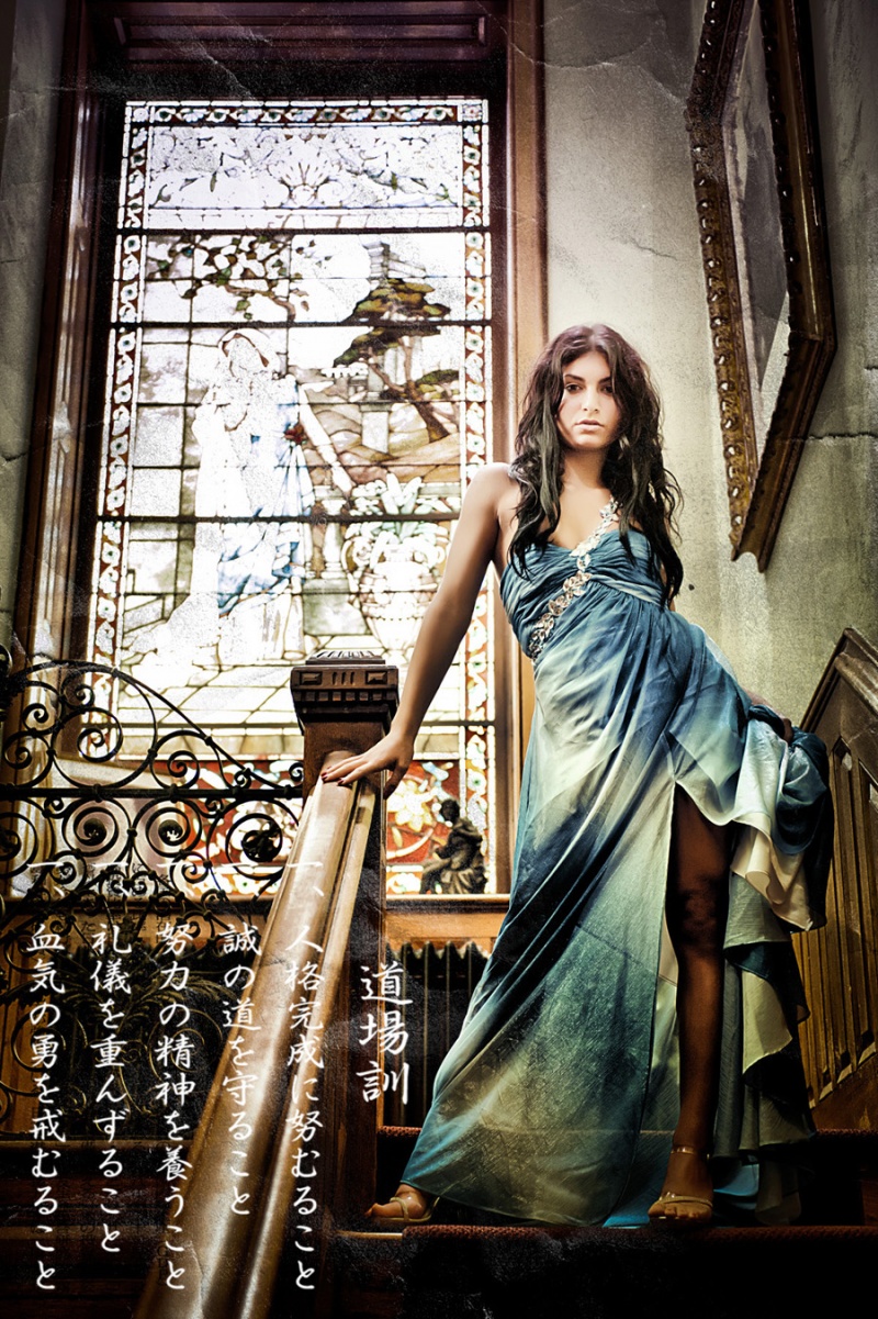 Female model photo shoot of Deleteddeleted by Steven Paul Photography in Lambert Castle, NJ, makeup by Samantha Josie