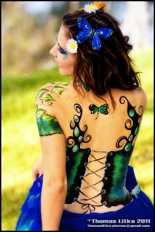 Female model photo shoot of Marion Body Painter and Miss Julz by TL Photographer in Algester