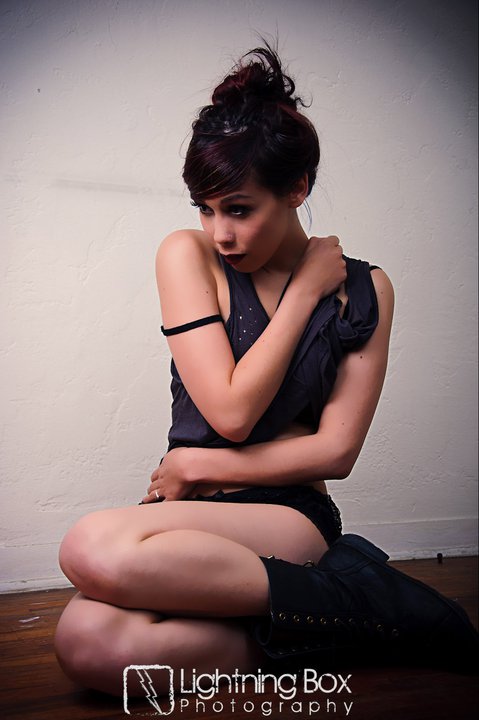 Female model photo shoot of bombshelltron and Jalanis by LightningBoxPhotography