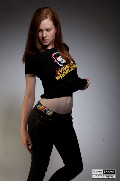 Female model photo shoot of ZombieSparrow by Barry Thoms in Ottawa, ON