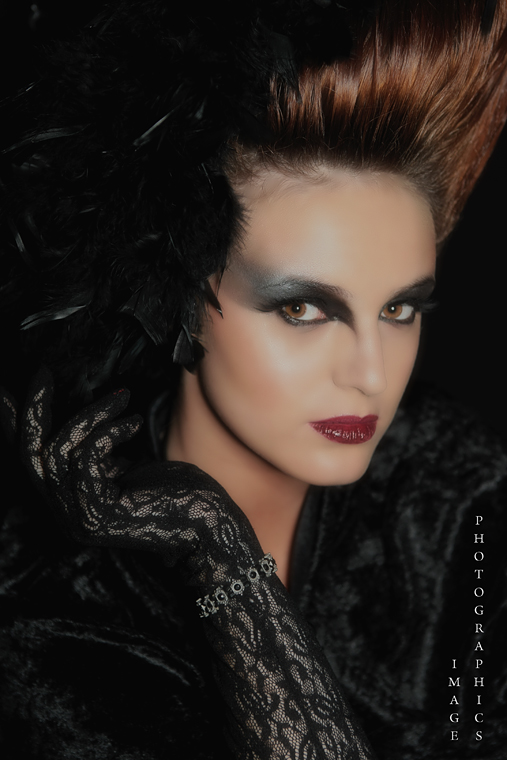 Female model photo shoot of makeup artist cardiff 