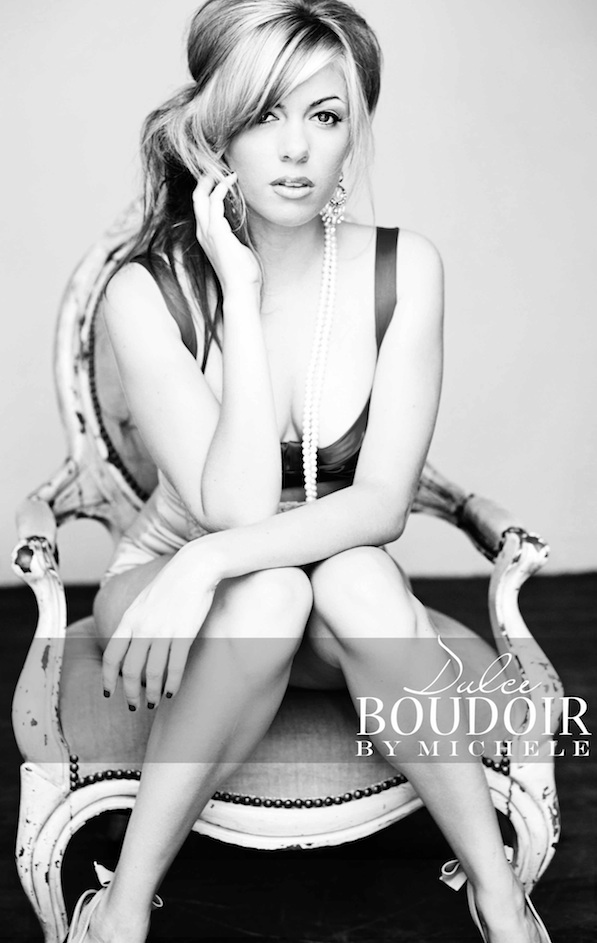 Female model photo shoot of Dulce Boudoir