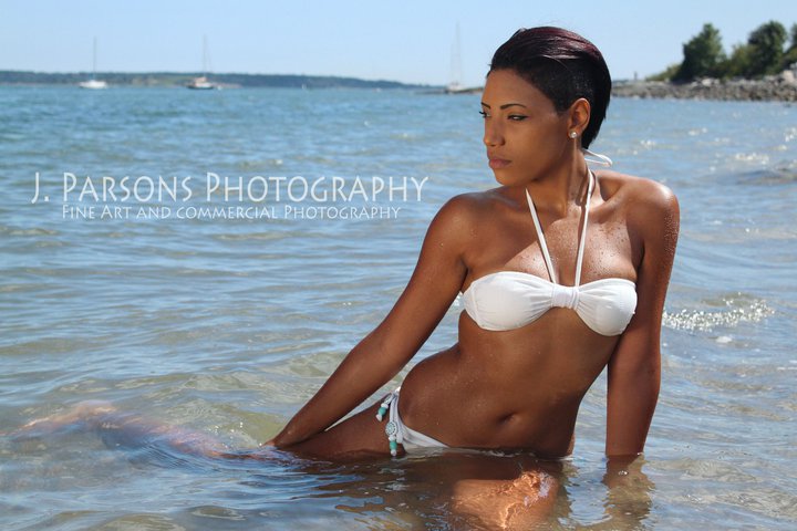 Female model photo shoot of Tenessa Thomas by J Parsons Photography in East End Beach, Portland ME