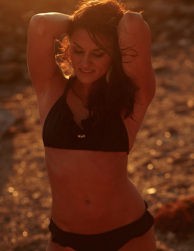 Female model photo shoot of kristin kwhite in beach