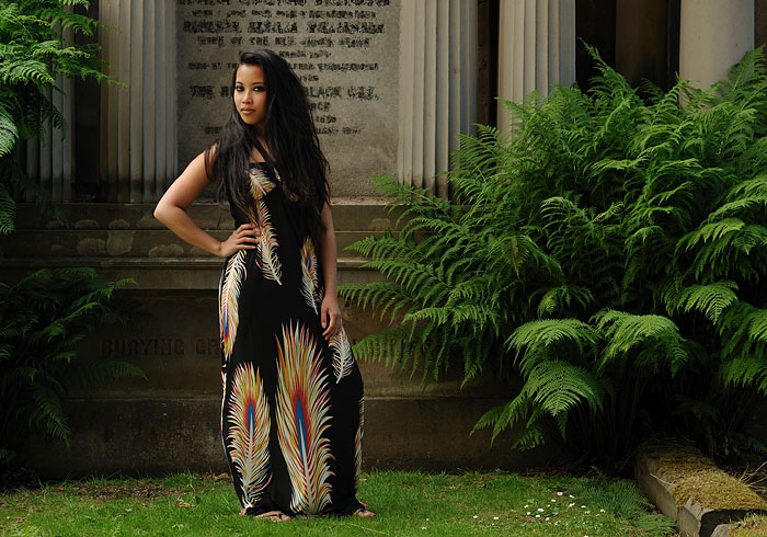 Female model photo shoot of Sarah_Ho in Edinburgh graveyard