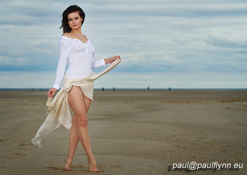 Male and Female model photo shoot of paulydub and shira wall  in Malahide Beach Dublin Ireland