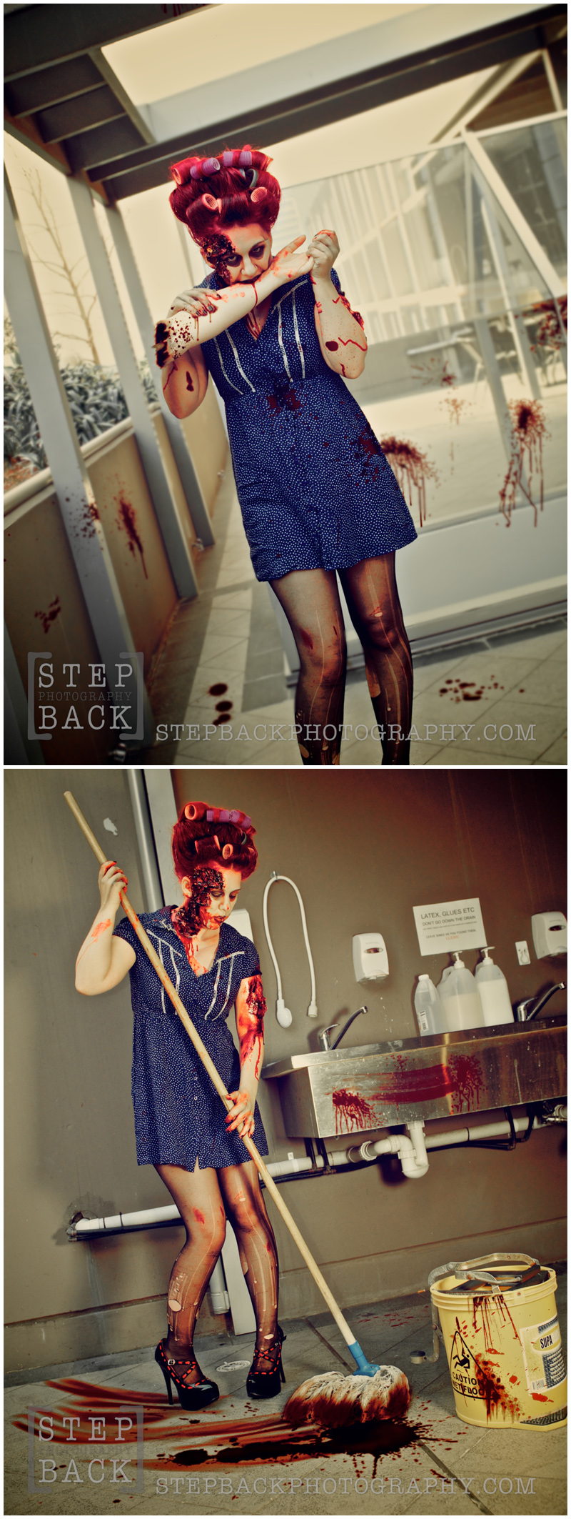 Male and Female model photo shoot of STEP BACK Photography and thedeathvalleygirl, makeup by Connie Giaquinto