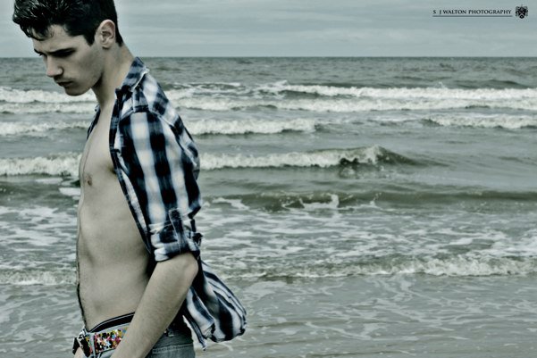 Male model photo shoot of Alexander Long in Formby Beach