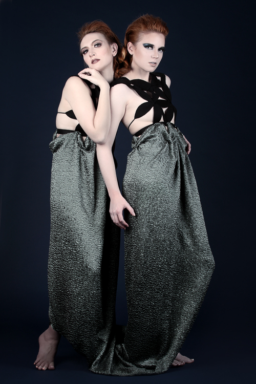 Female model photo shoot of Jenny Lectron by Jennifer Crowder, clothing designed by Mikailee Alton