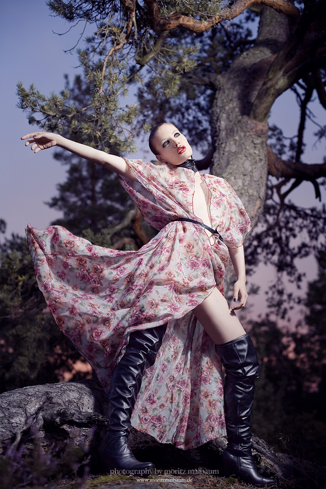Female model photo shoot of Elle Frostegard by Moritz Maibaum in Stockholm, clothing designed by ElleFrostegard Clothing