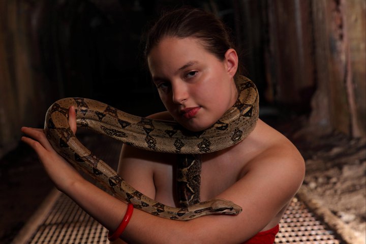 Female model photo shoot of Faith Bush in Sloss Furnace