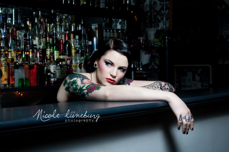 Female model photo shoot of Tash Heart by Nicole Luneburg in Elysium Lounge, makeup by Ali Stewart - MUA