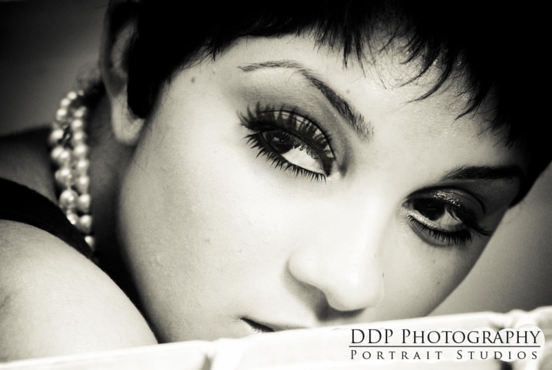 Male and Female model photo shoot of DDP Photography NYC and leahmichelle in The Place, makeup by Faces by Monet