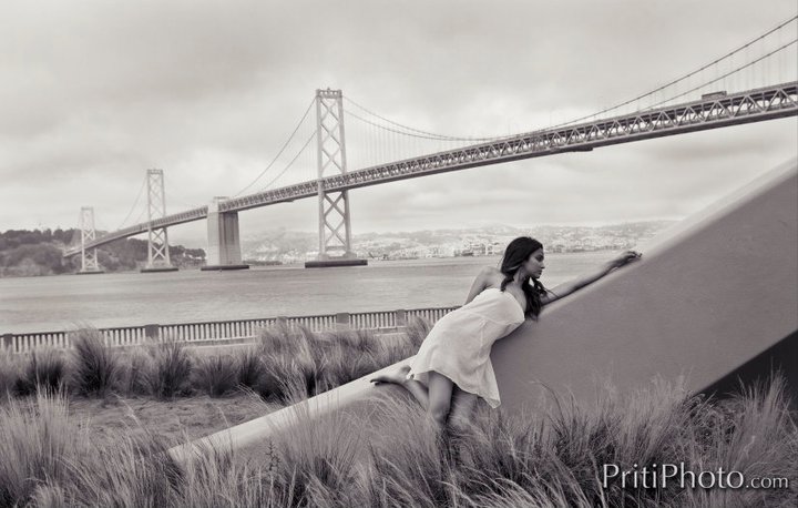 Female model photo shoot of Nalisha Prasad in Rincon Park, San Francisco